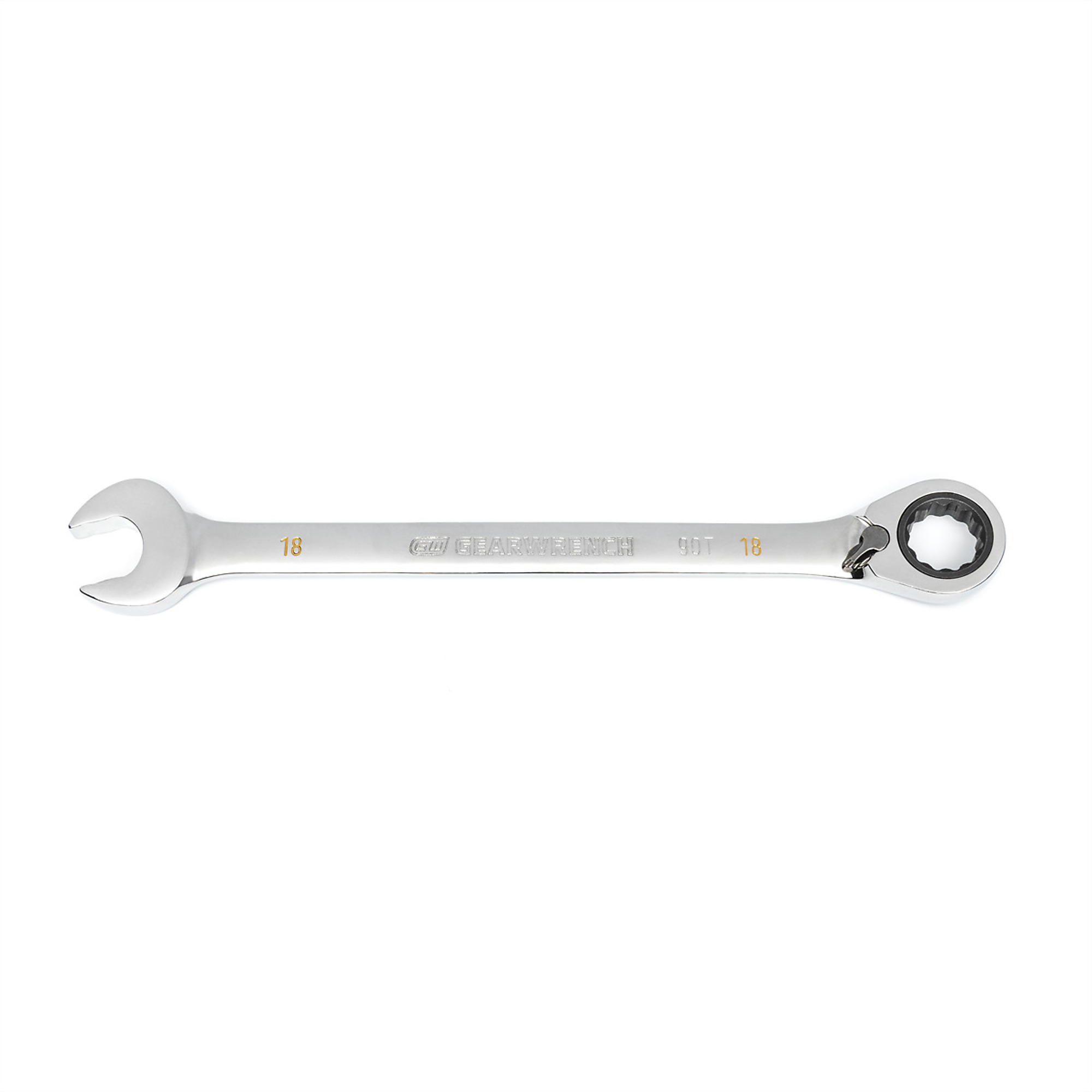 GearWrench 90-Tooth Reversible Ratcheting Wrench — 18mm, 12-Point, Model# KDT86618